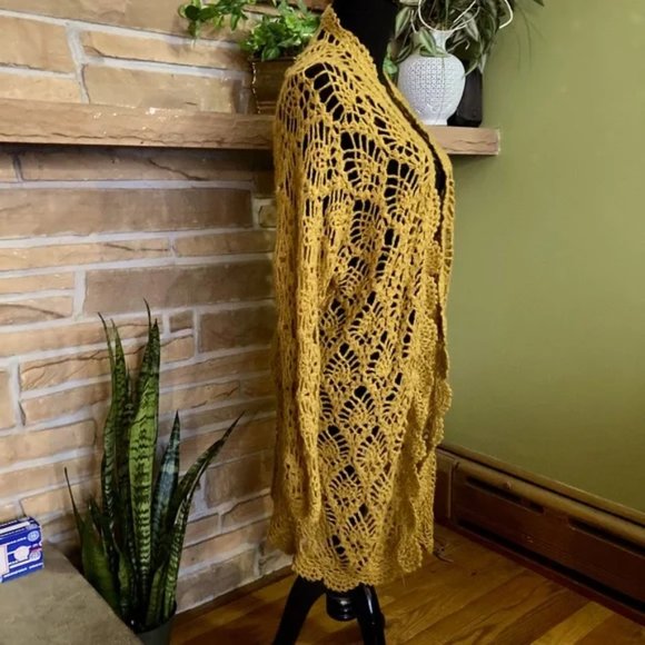 Crochet Cardigan Duster - Picture 3 of 4